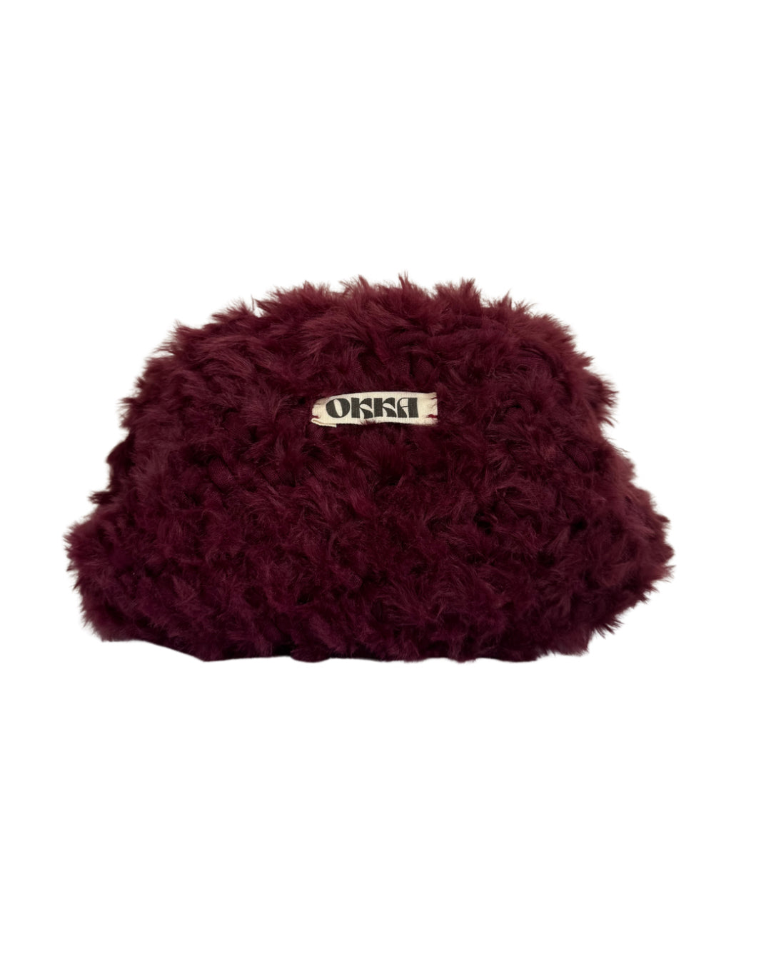 Fur clutch Burgundy