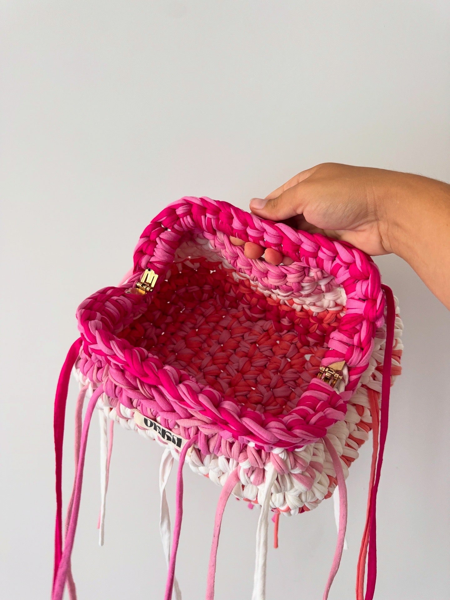 Clutch Raspberry  Tassels