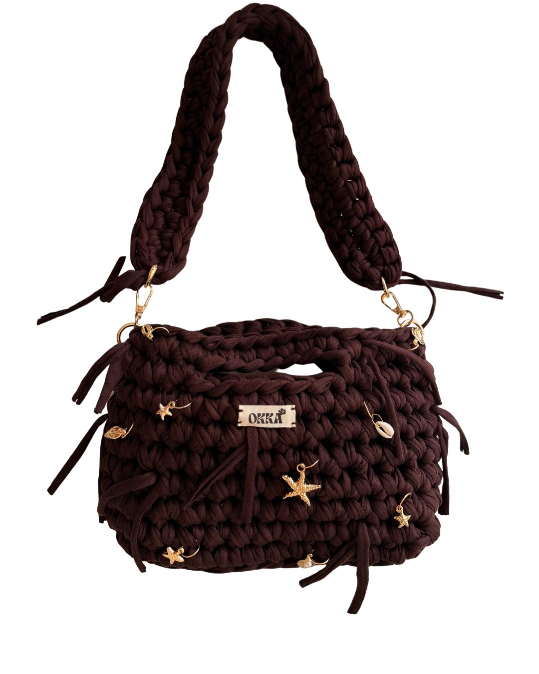 Toscana Choco w Shells & Shoulder Handle