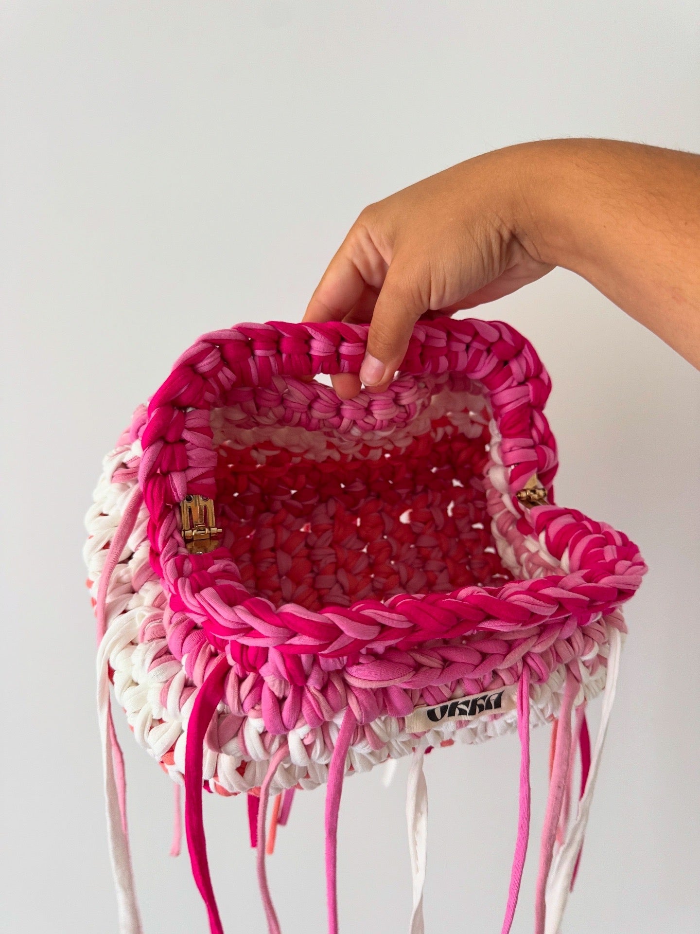 Clutch Raspberry  Tassels