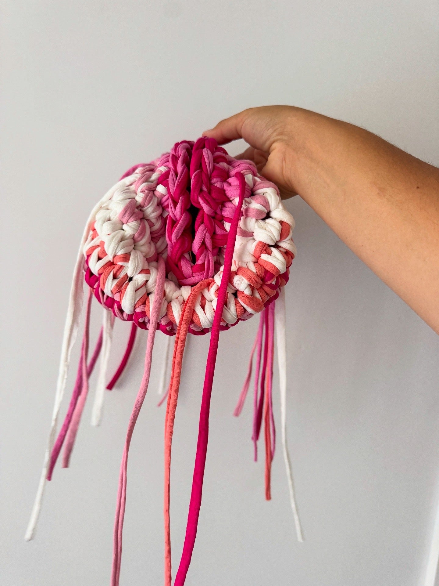 Clutch Raspberry  Tassels