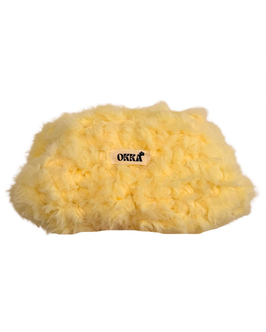 Fur clutch Lemon