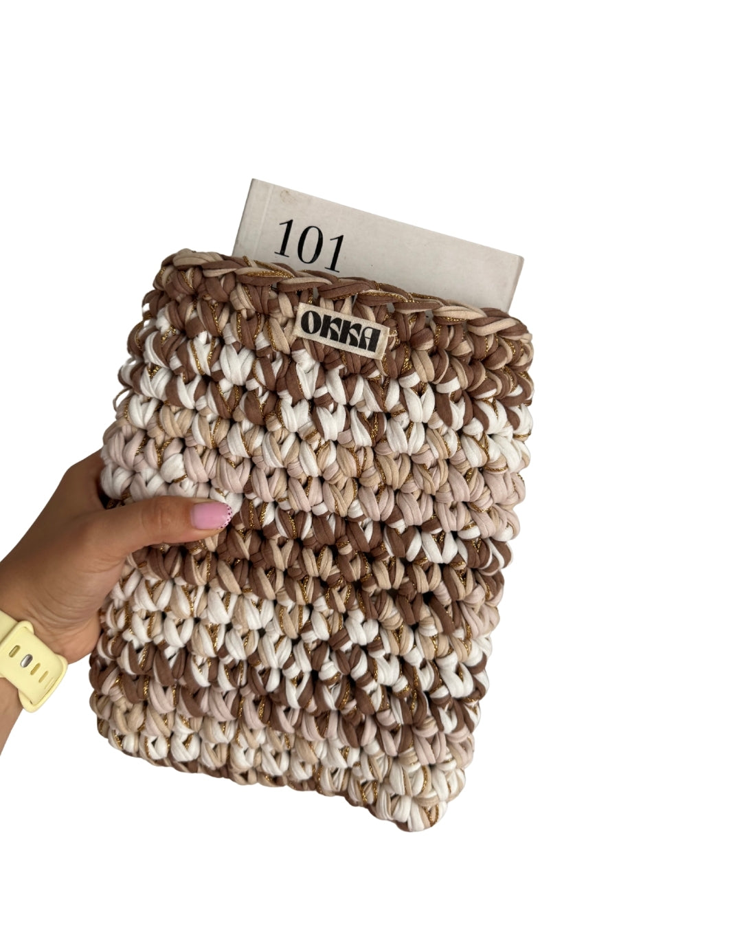 BOOK CASE Beige Soft (w golden glitter)